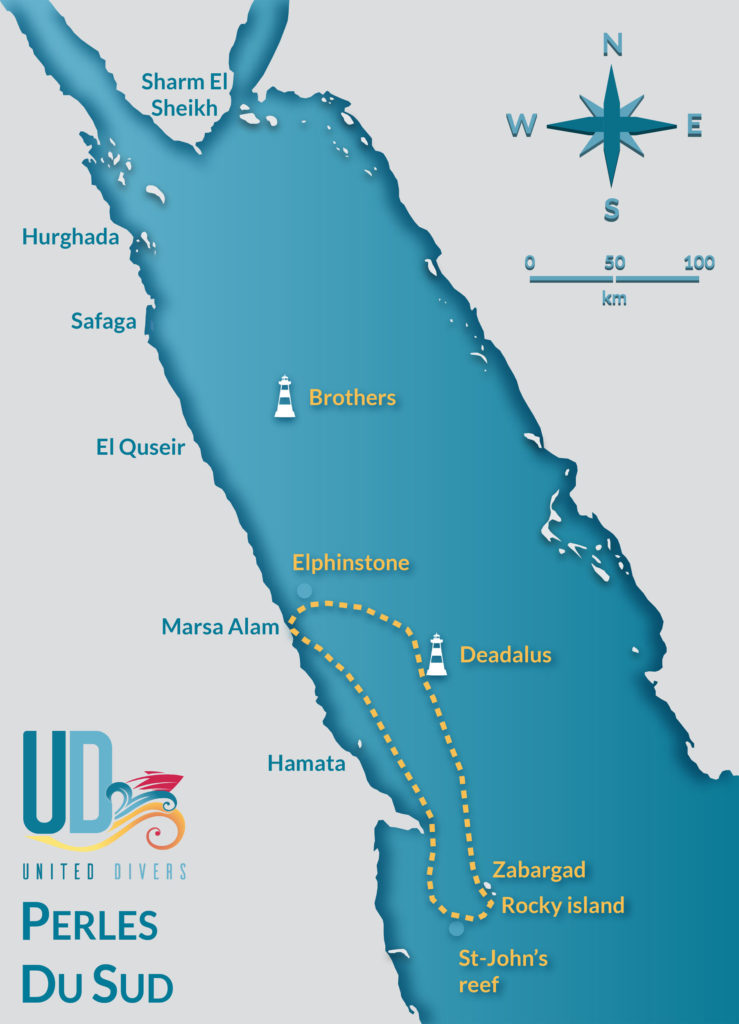 Itineraire Croisiere Perles Du Sud avec United Divers Egypt