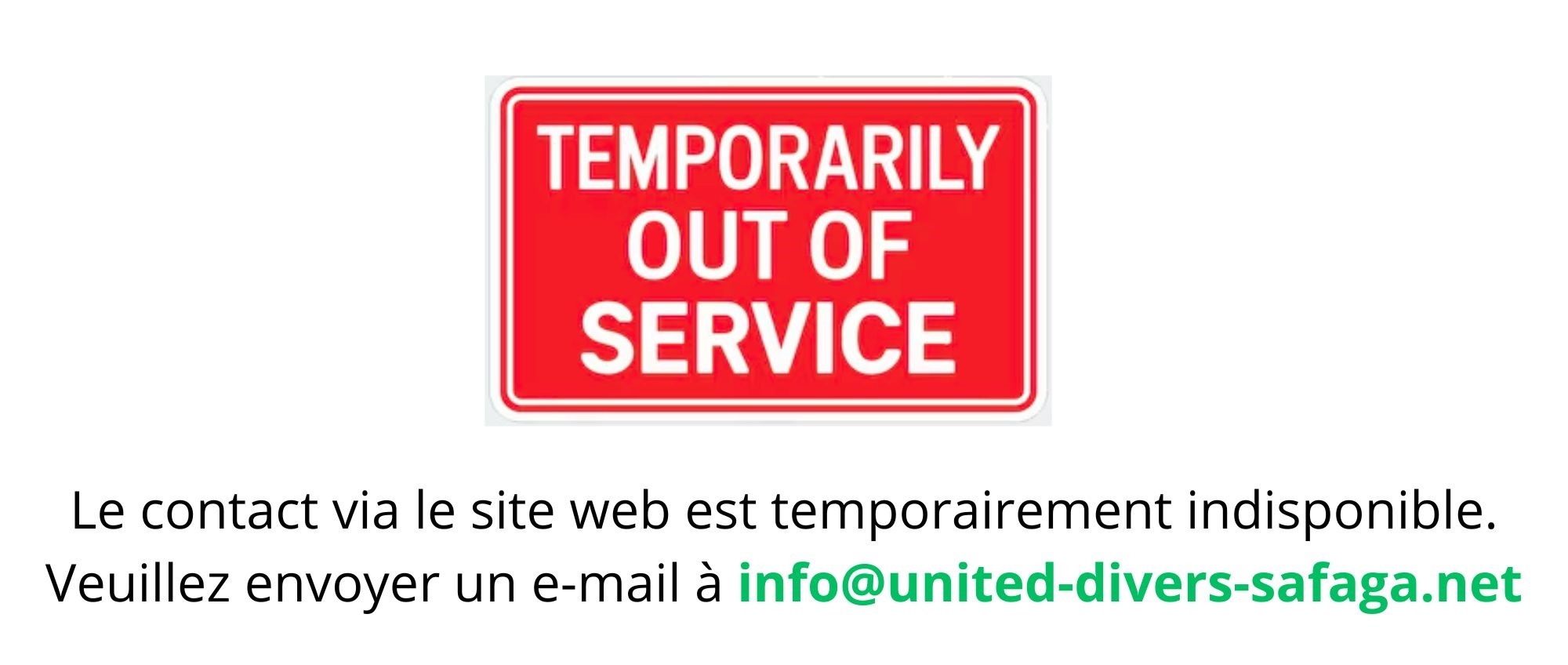 Contact via the website is temporarily unavailable. Please send an email to info@united-divers-safaga.net