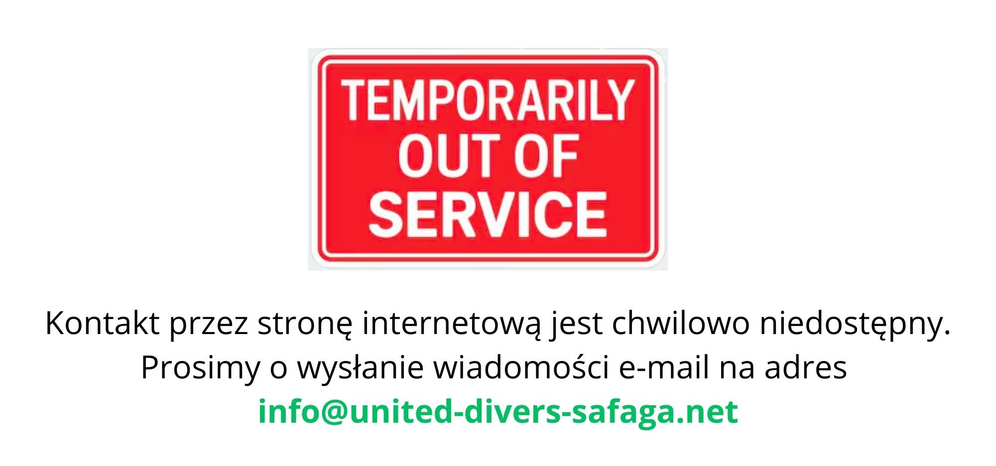 Contact via the website is temporarily unavailable. Please send an email to info@united-divers-safaga.net